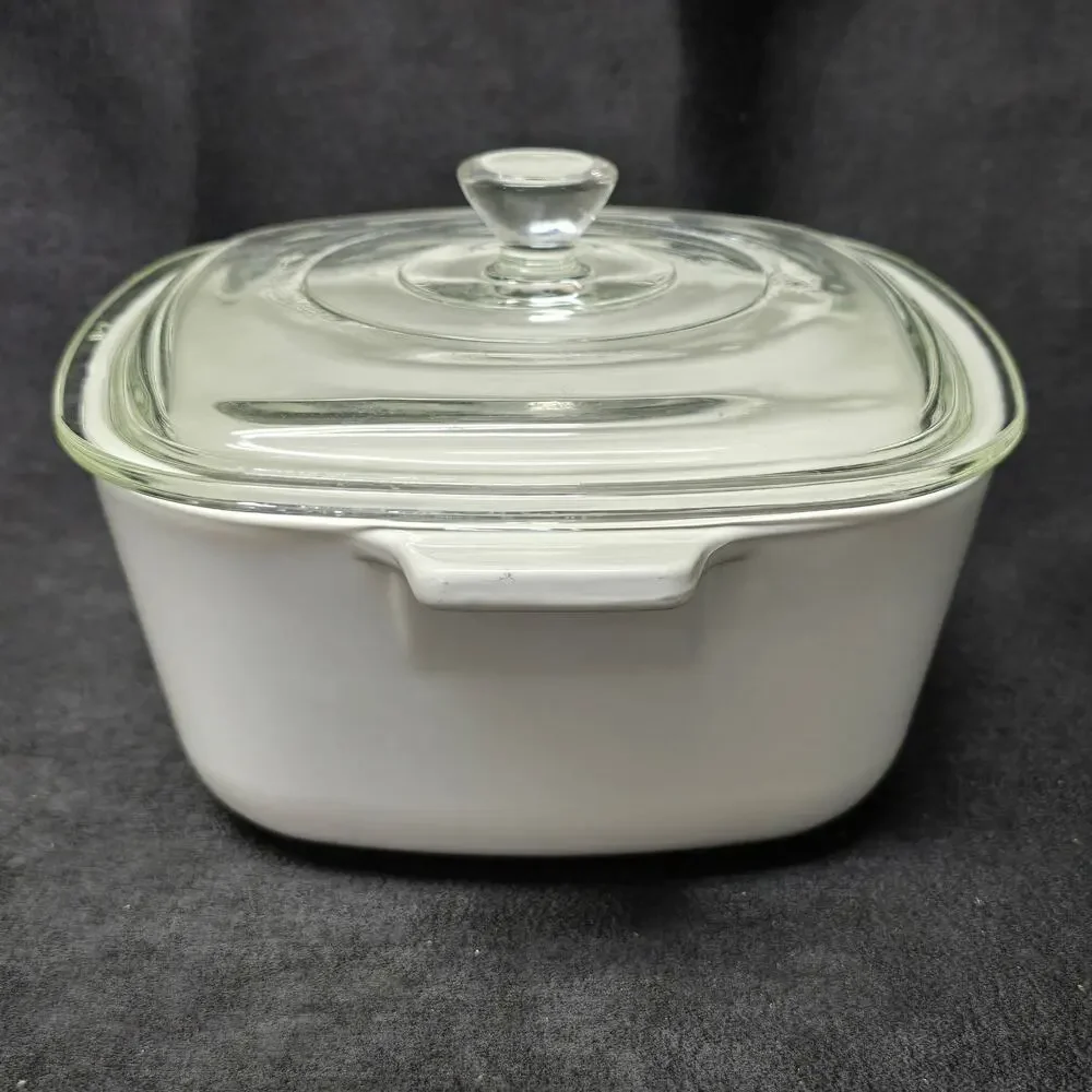 CorningWare Blue Cornflower 1.5 QT. Stoneware Casserole Dish A2 & Glass Lid Bake